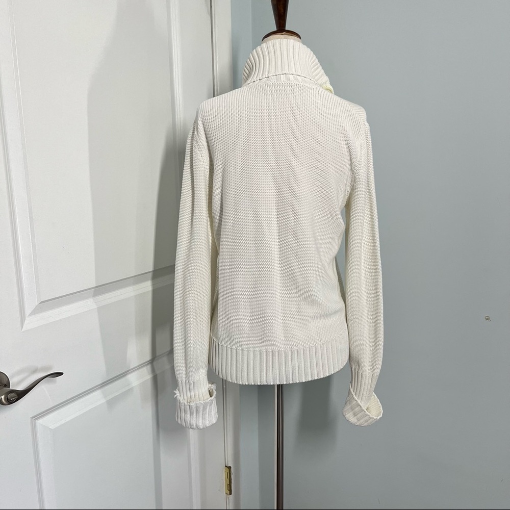 Akris Punto White Cotton Jacket Cardigan size 10 - Picture 12 of 14